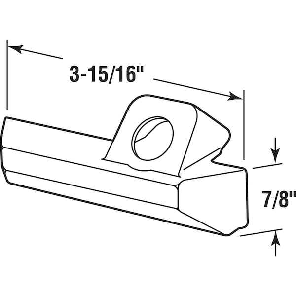 Prime-Line 3-15/16 in. White High Impact Plastic Right-Hand Casement Operator Cover (Single Pack) - H 4060