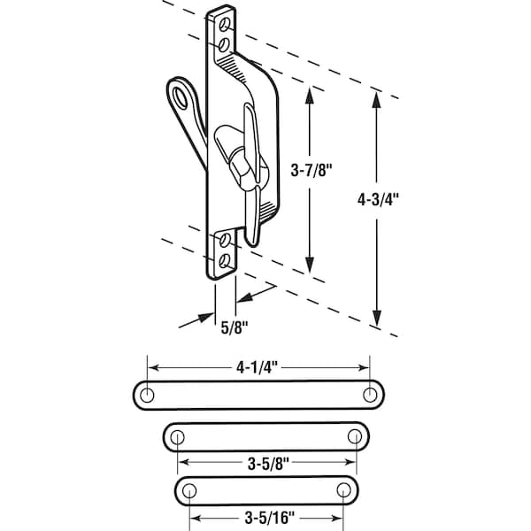 Prime-Line Jalousie Operator, Reversible, With Three Link Arms, White Finish (Single Pack) - H 3819