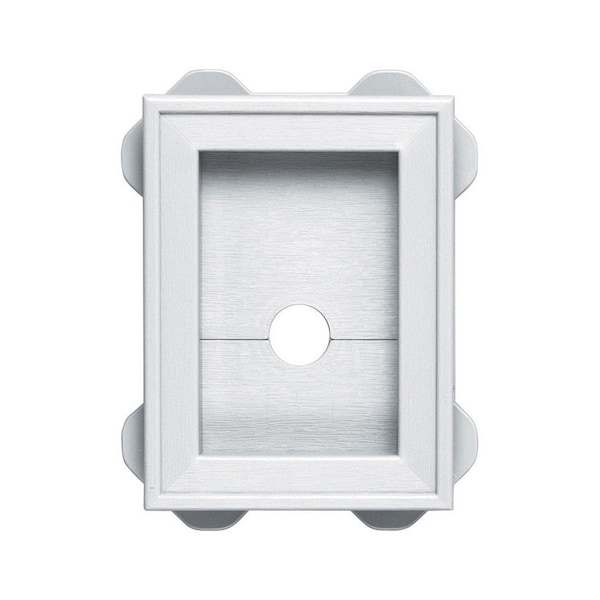 Builders Edge Builders Edge 6-1/4 in. H X 8 in. W X 1-5/8 in. L Prefinished White Vinyl Mounting Block - 130030003117
