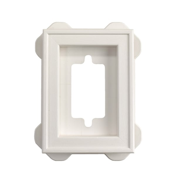 Builders Edge Builders Edge 8 in. H X 8 in. W X 6-5/16 in. L Prefinished White Copolymer Mounting Block - 130030002117