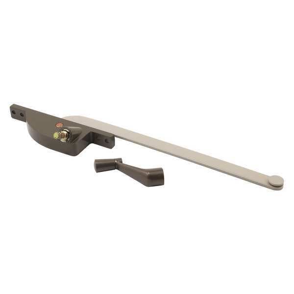 Primeline Tools Steel Casement Operator, 9 in. Arm, Teardrop Housing, Bronze, Left (Single Pack) - H 4285