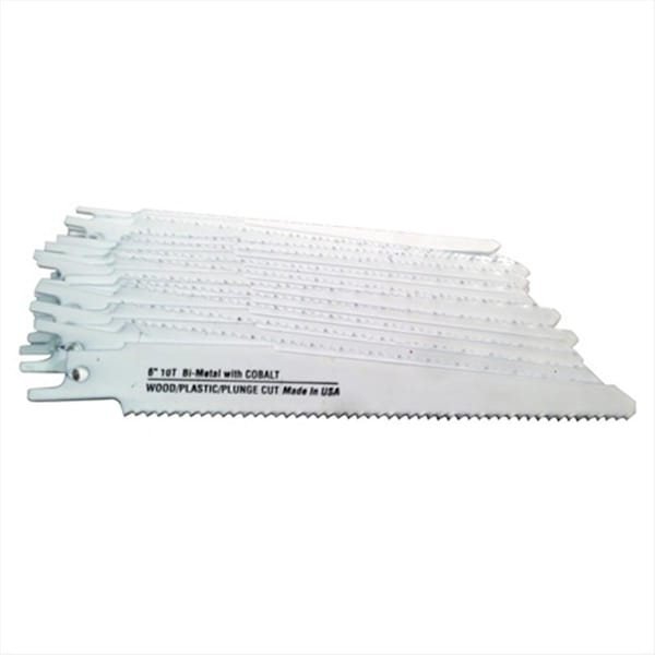 Disston Blu-Mol 6 In. 10 Tpi Wood Cutting Bi-Metal Reciprocating Saw Blade, 5PK - 6478-5T