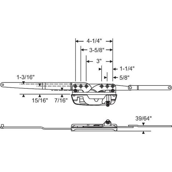 Strybuc ENCORE LH SS DUAL ARM OPERATOR - 36-368ENSS