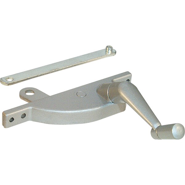 Prime-Line Aluminum Finish Off-Set Right-Hand Jalousie Operator Single Pack - H 3550