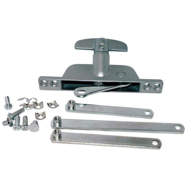 Muebles Para El Hogar Silver Aluminum Left & Right Jalousie Window Operator Kit - MU2187917