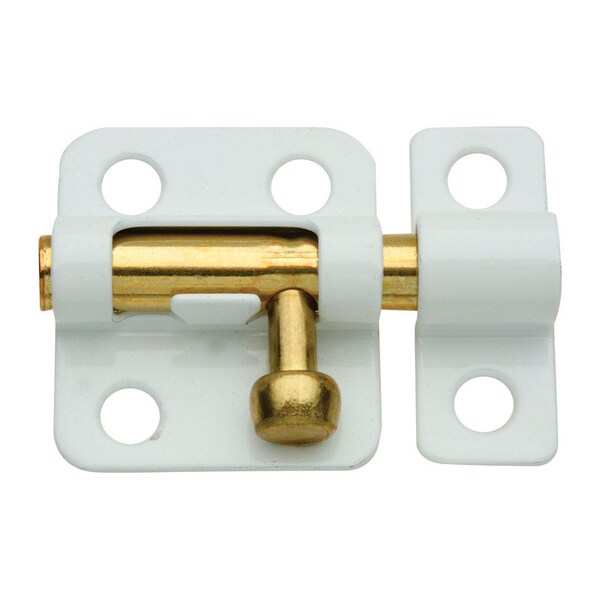 National Hardware National Hardware Brass-Plated White Steel Window Bolt 2 in. L 1 pk - N248-492
