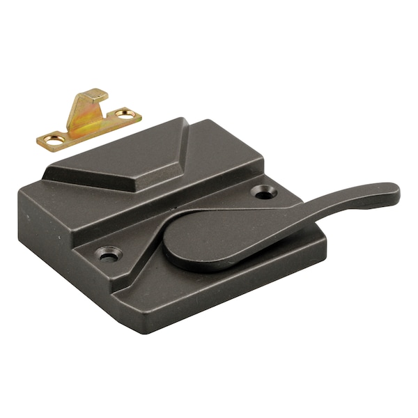 Prime-Line Diecast Bronze, Right Handed Vinyl or Wood Casement Lock Single Pack - H 3573