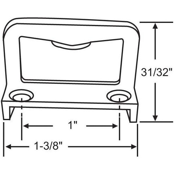 Strybuc Sash Lock Keeper Unfinished - 50-699