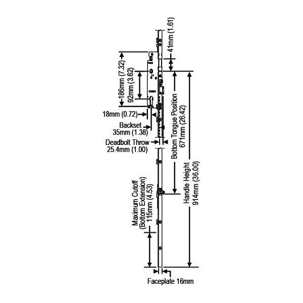 Strybuc Manual Tongue Lock Ext - 850-8778147