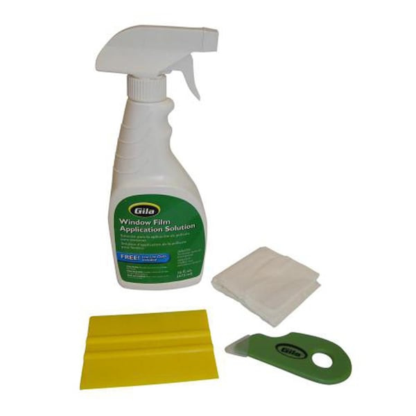 Gila Gila Clear Indoor Window Film Application Kit 11.25 in. W X 11.25 in. L - 50146305