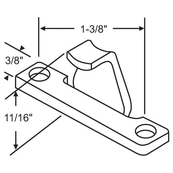 Strybuc Sash Lock Keeper Steel - 50-644