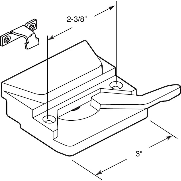 Prime-Line Bronze Left-Hand Casement Window Low-Profile Sash Lock Single Pack - TH 23044