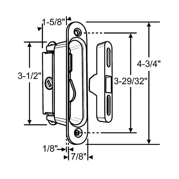 Strybuc Mortise Lock with Faceplate - 900-18867