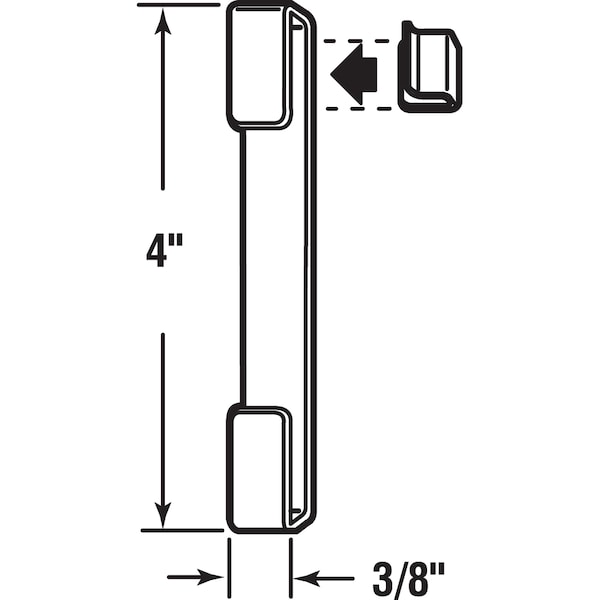 Prime-Line 4 in., Stainless Steel, Louver Glass Security Clips 10 Pack - H 3934