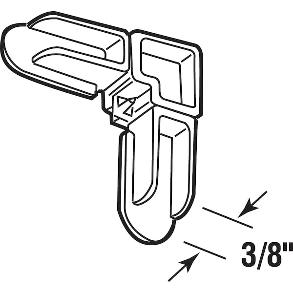 Prime-Line Screen Frame Corner, 3/8 in. x 3/4 in., Bronze 50 Pack - MP7722-50