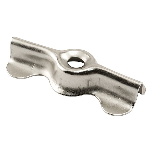 Prime-Line Double Wing Flush Clips, 1-11/16 in. x 3/4 in, Stamped Steel, Nickel 4 Pack - L 5939
