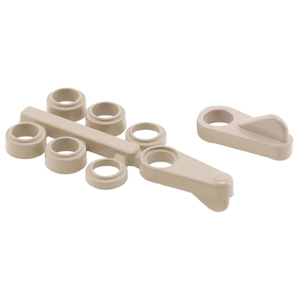 Prime-Line Universal Screen Clips, Fits Flush To 7/16 in., Diecast Zinc, Almond 4 Pack - L 5927