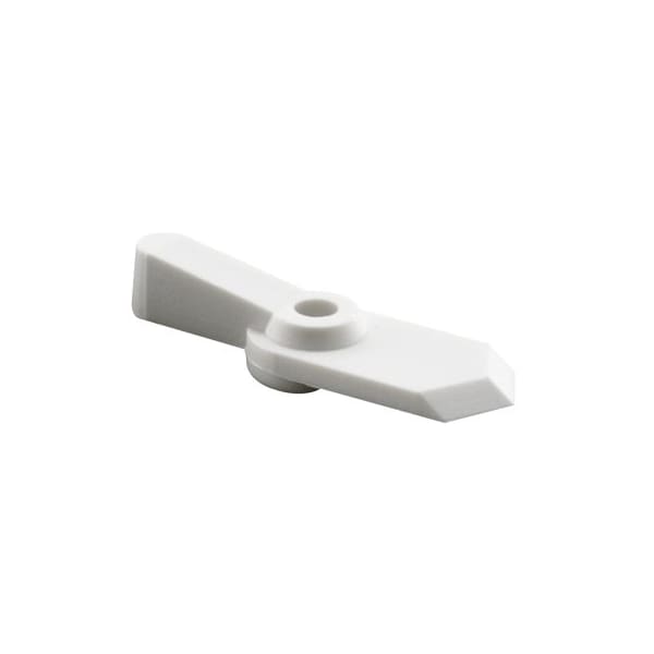 Prime-Line Pointer Latch, 1/16 in. Offset, 5/8 in. Reach, Plastic, White, 12 Latches with Screws (12 Pack) - L 5759