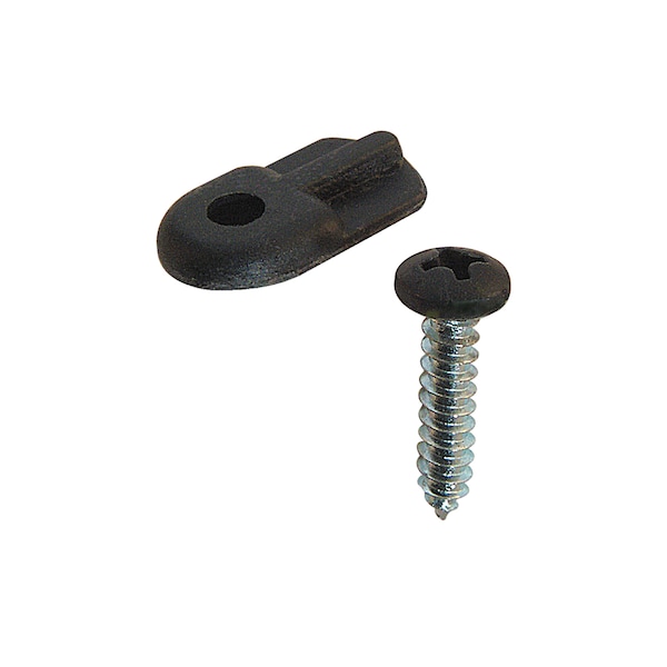 Prime-Line Flush Screen Clips with Screws, Plastic, Black 12 Pack - PL 7906