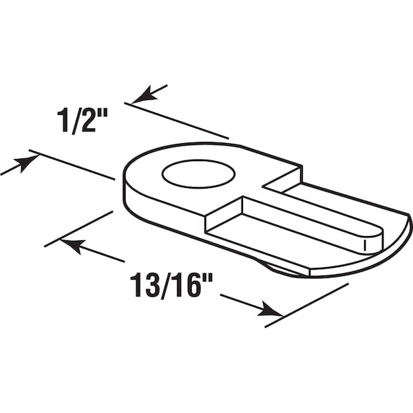 Prime-Line Flush Screen Clips with Screws, Plastic, Black 12 Pack - PL 7906