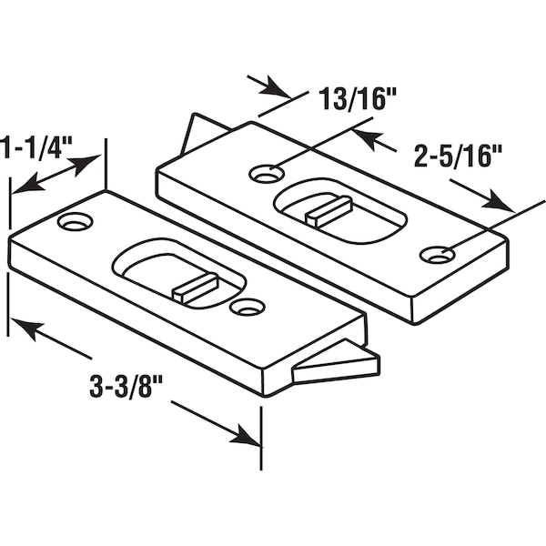 Prime-Line 3-3/8 in. White Plastic Window Lock with spring-loaded Tilt Latch Single Pack - F 2599