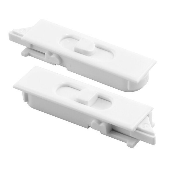 Prime-Line Window Tilt Latch, Rounded, Plastic, For Crystal Windows, White, Left & Right Hand Latches 1 Pair - F 2931