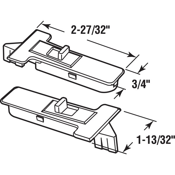Prime-Line Window Tilt Latch, Plastic, For Silverline Windows, White, Left & Right Hand Latches 1 Pair - F 2933