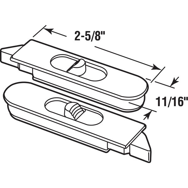Prime-Line Window Tilt Latch, Plastic, For Thermal Industry Windows, White, Left & Right Hand Latches 1 Pair - F 2936