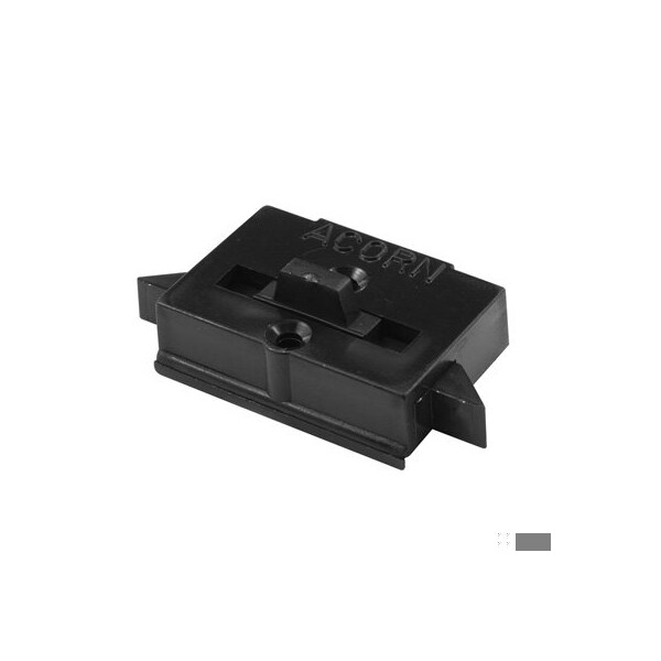 Prime-Line Acorn Black Vinyl Spring-Loaded Sliding Window Tilt Latch, fits Fleetwood (Single Pack) - F 2645