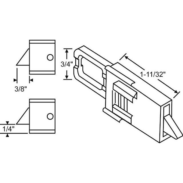 Strybuc Black Slide Tilt Latch Set - 83-627BA