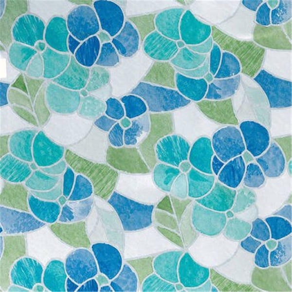 Lovelyhome 17 x 78 in. Decorative Self Adhesive Film; Lisboa Blue - LO404683