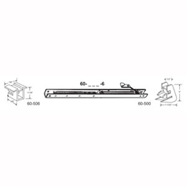 Robus Splendor 17 in. Balance Stamped No. 1610 with Ends 60-506 & 60-500 Attached Window Channel, 8PK - RO1208289