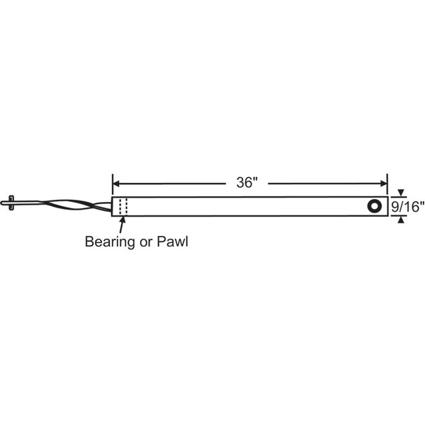 Strybuc 36in WHITE PLASTIC TUBE BAL - 85-P36W-3