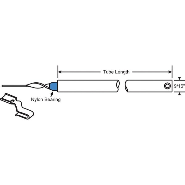 Strybuc 24in CLIP ON 5/8 NON TILT BAL - 85M-24B-2