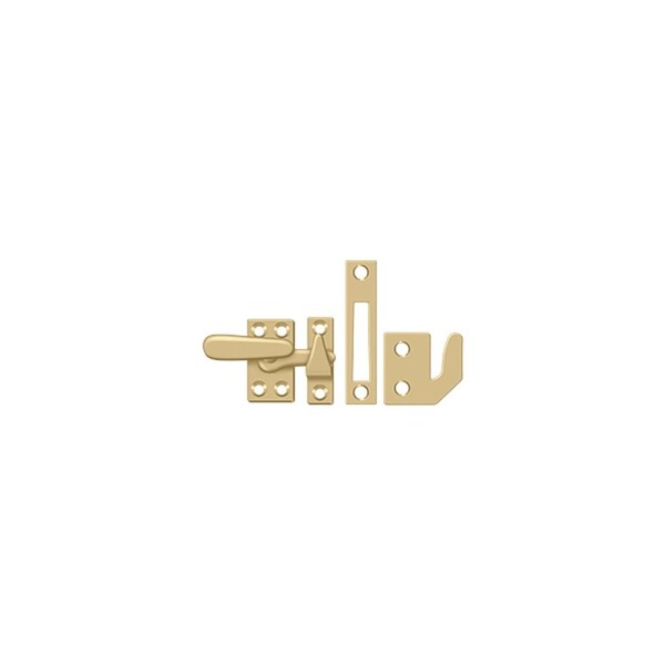 Deltana Window Lock; Casement Fastener; Small Satin Brass Finish - CF066U4