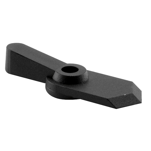 Prime-Line Pointer Latch, 1/16 in. Offset, 5/8 in. Reach, Plastic, Black, 12 Latches with Screws 12 Pack - L 5760