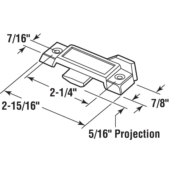 Prime-Line Window Sweep Latch 2-1/4 H/C No Keep Plastic Bronze w/Screws (Single Pack) - F 2919