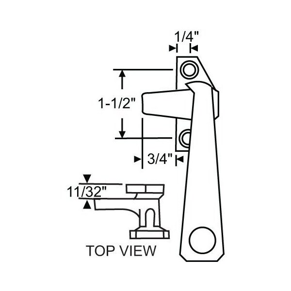 Strybuc RH PO CAM HDL OS ALUMINUM - 32-319-7