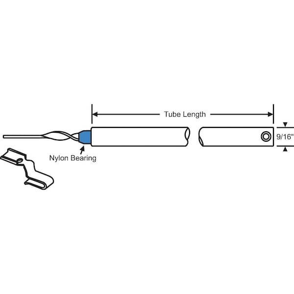 Strybuc 18in CLIP ON 5/8 NON TILT BAL - 85M-18B-2