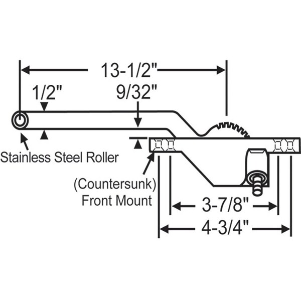Strybuc TRUTH'S RH CSMT OP W/13 1/2" - 36-432-10