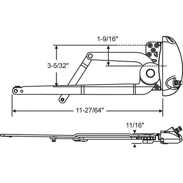 Strybuc X-DRIVE CRS RH DUAL ARM OPER N - 36-528RHW-XD