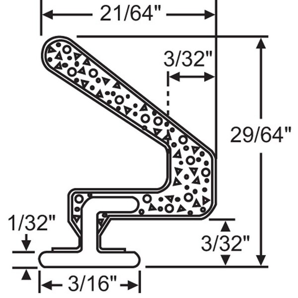 Strybuc .190 X .447 Black Weatherseal - 63-379B