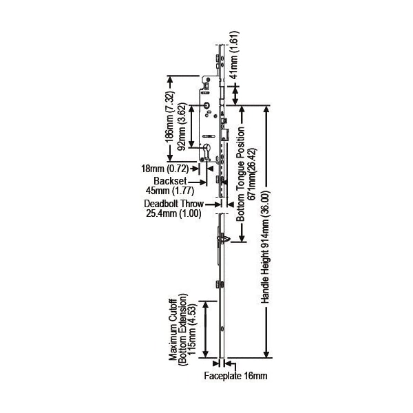 Strybuc Manual Tongue gear and bottom - 850-8778075