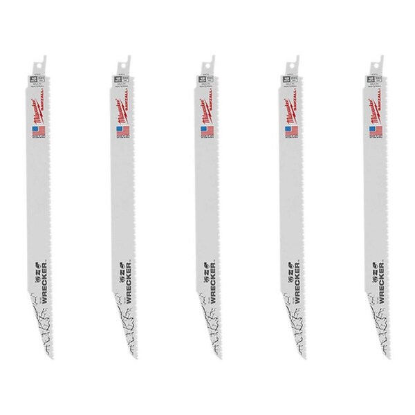 Milwaukee Tool 12 in. 7/11 Tpi Multi-Material - Wrecker, 5PK - ML48-00-5711