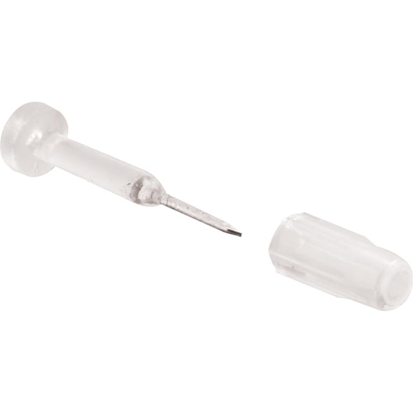 Prime-Line 1-1/8 in. Steel Pin with Plastic Bushing, Window Grid Retainer 12 Pack - L 5775-12