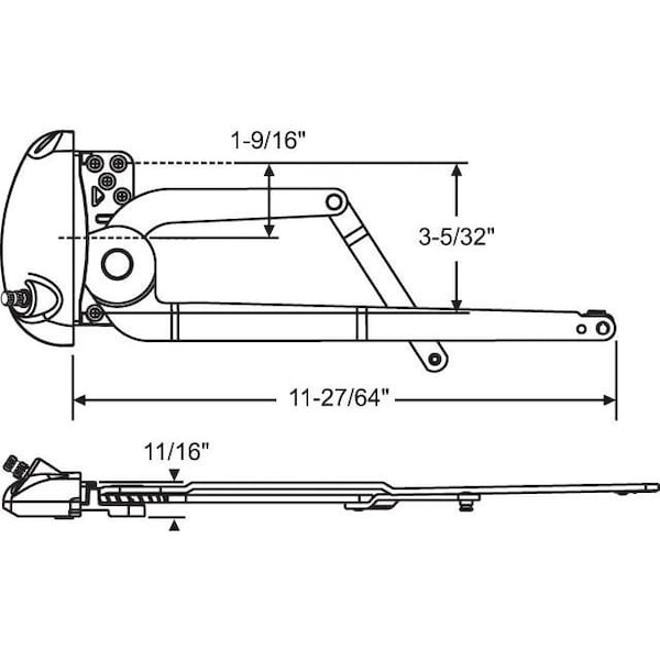 Strybuc X-DRIVE CRS LH DUAL ARM OPER N - 36-528LHW-XD