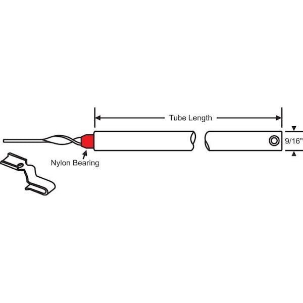 Strybuc 40in Clip On 5/8 Non Tilt Bal - 85M-40R-2