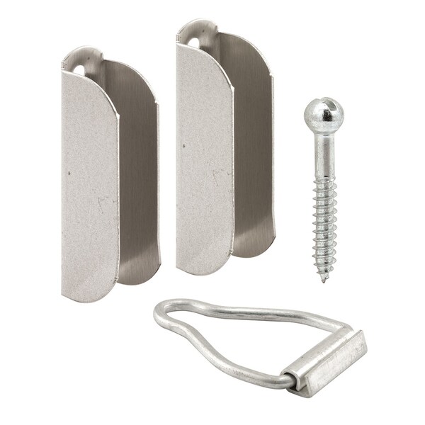 Prime-Line 2 Hangers and 1 Latch, 3/8 in., Mill 1 Set - PL 8101