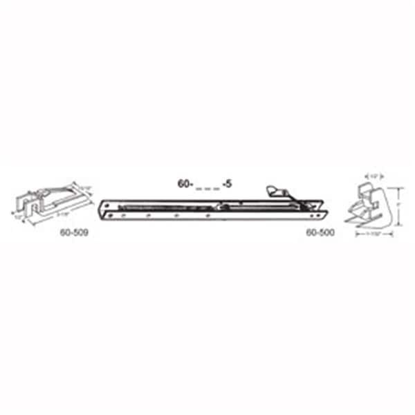 Robus Splendor 19 in. Balance Stamped No. 1820 with Ends 60-509 & 60-500 Attached Window Channel, 6PK - RO1208315