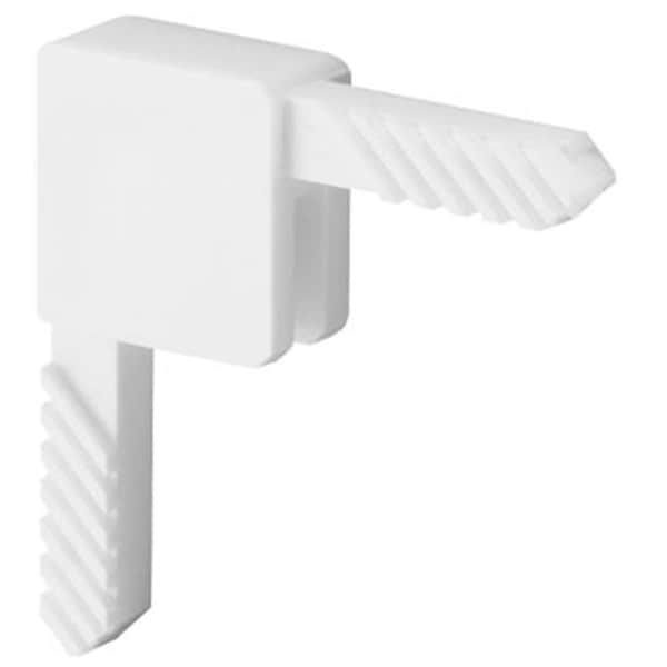 Keen PL 14323 Plastic Square Cut Window, C Sash Corner, White Finish, 20PK - KE569865